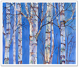 Birches in Blue Birches in Blue