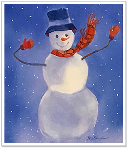Happy Snowman Print